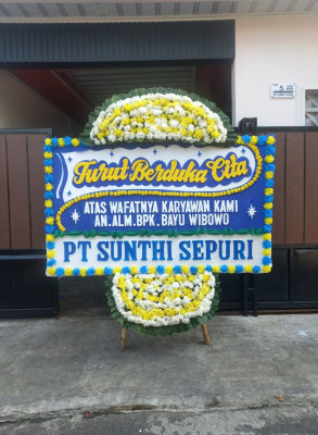 Papan Bunga Duka di Muarasari