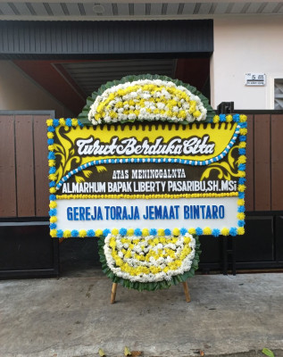 Papan Bunga Duka di Muarasari